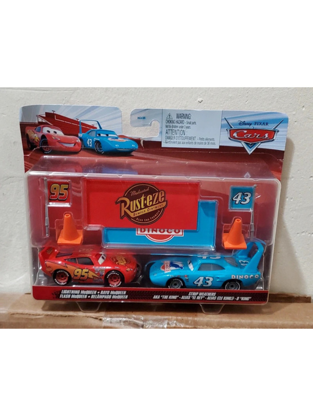 Disney Pixar Cars Die-Cast Lightning McQueen & Strip Weathers The King Mattel